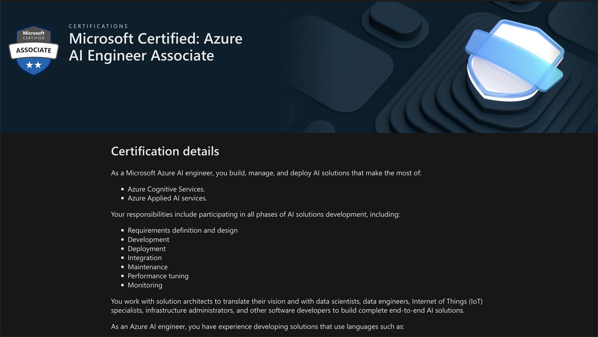 Azure AI Engineer Associate